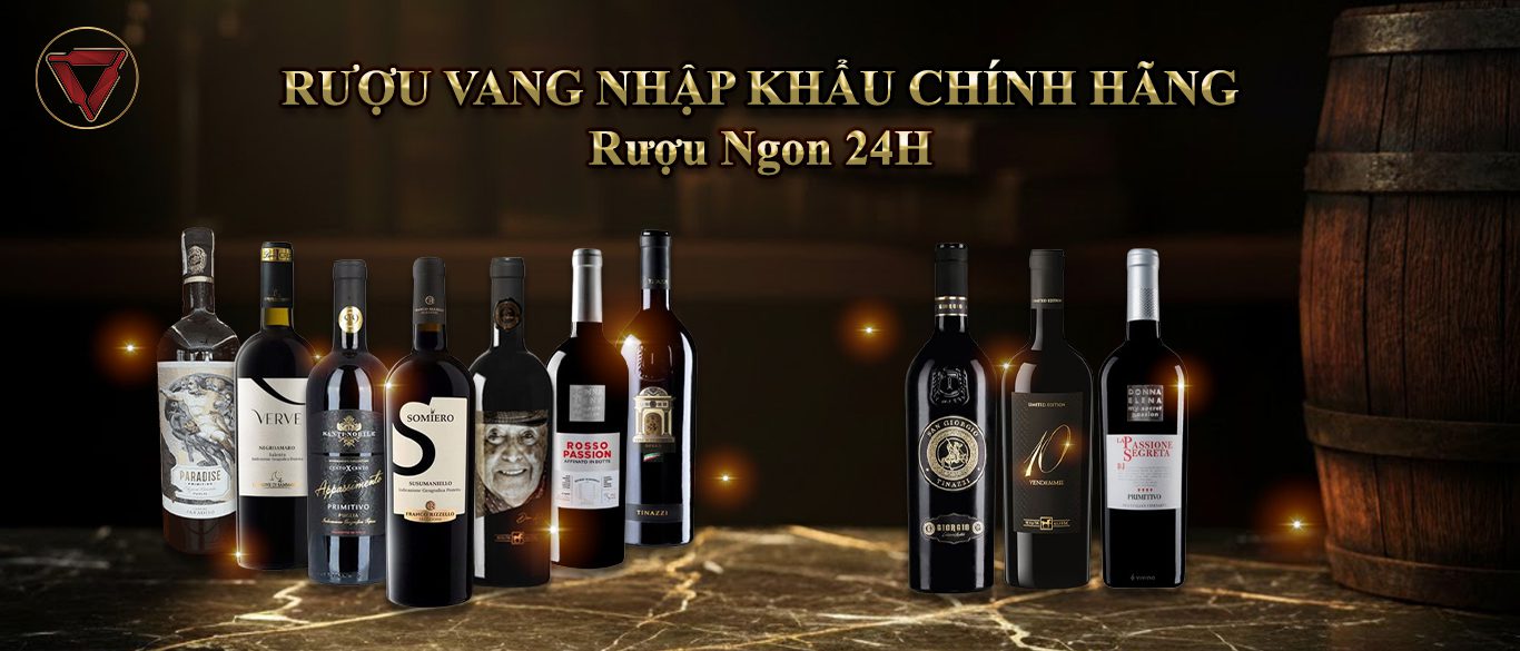 Poster Rượu Vang Rượu Ngon 24H