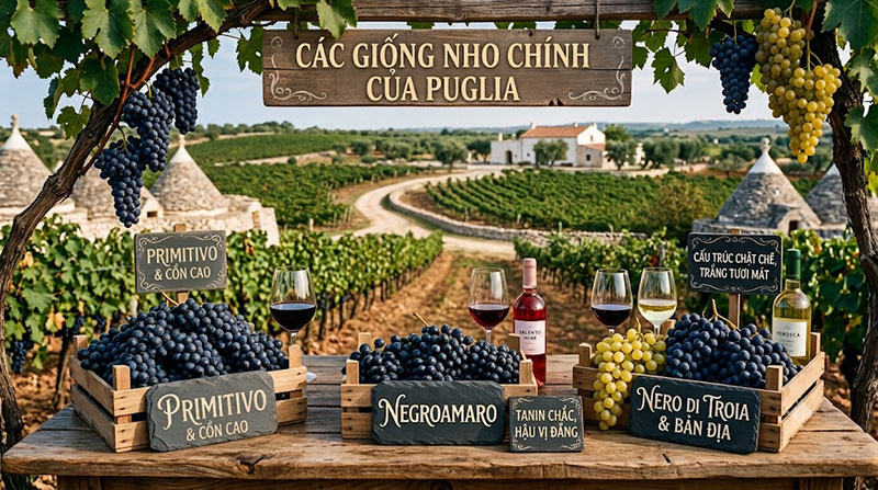 Các Giống Nho Vùng Puglia
