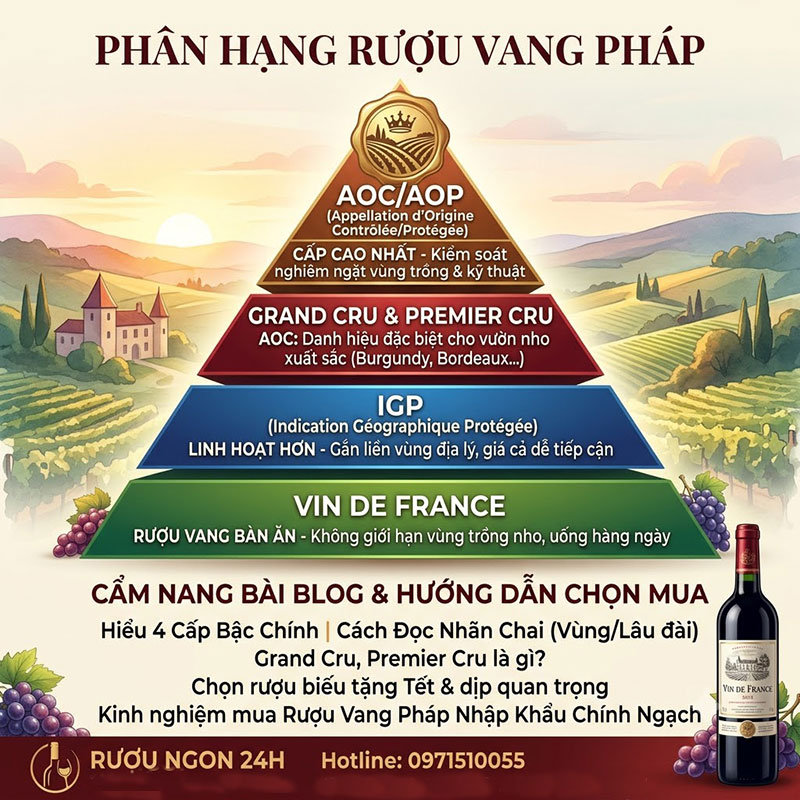 Phân Hạng Rượu Vang Pháp