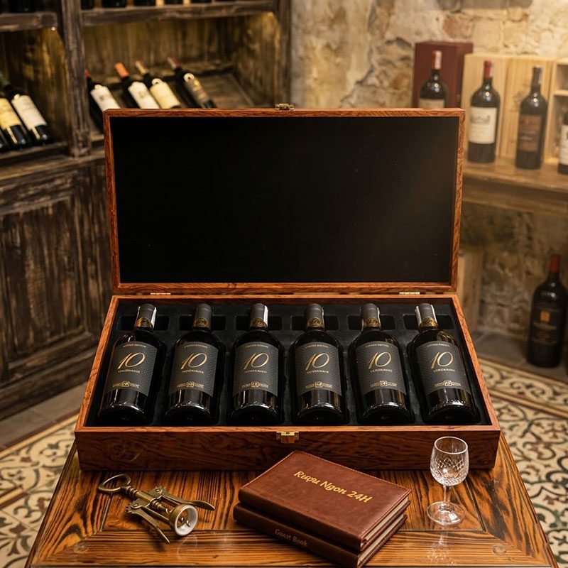 Set Quà 6 Chai Vang Ý Rượu Ngon 24H