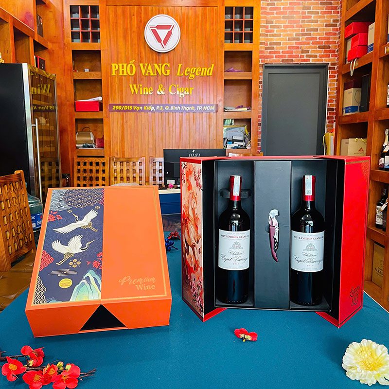 Hộp Quà Tết Rượu Vang Đôi - RN08