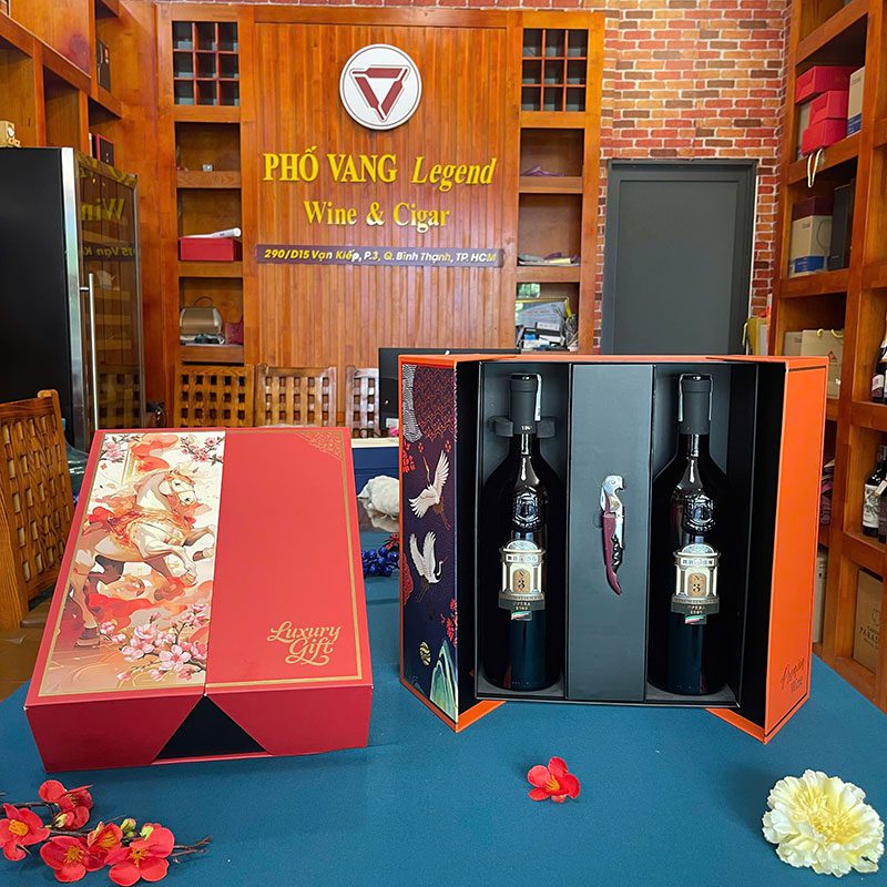 Hộp Quà Tết Rượu Vang Đôi - RN09