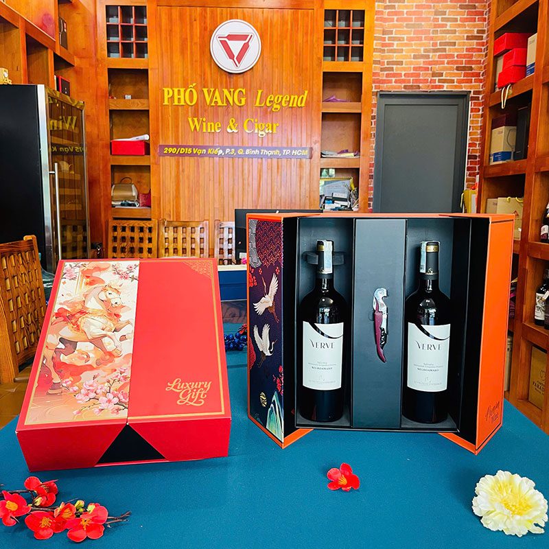Hộp Quà Tết Rượu Vang Đôi - RN11