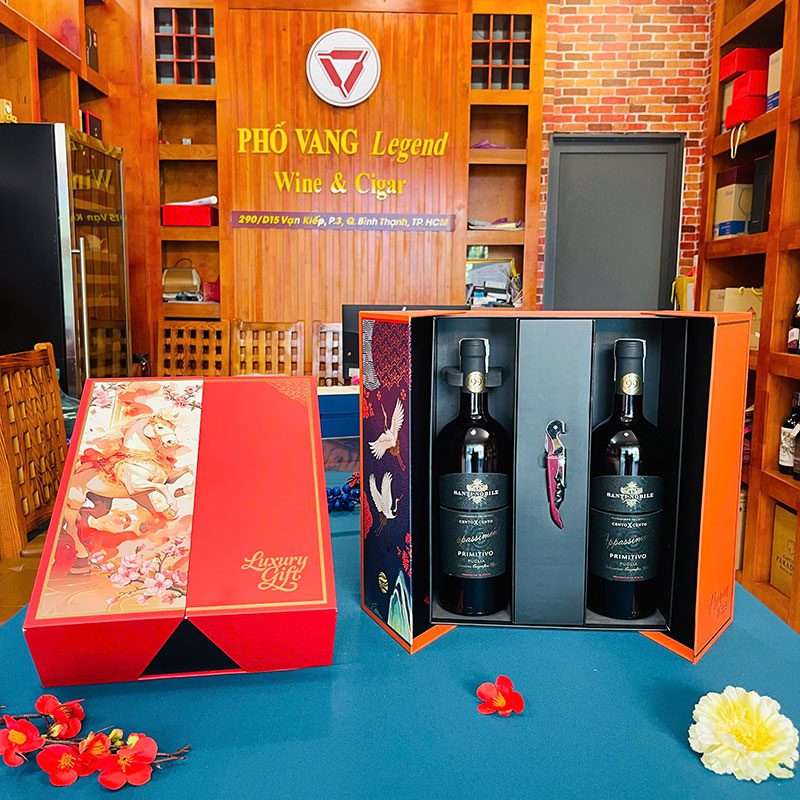 Hộp Quà Tết Rượu Vang Đôi - RN12