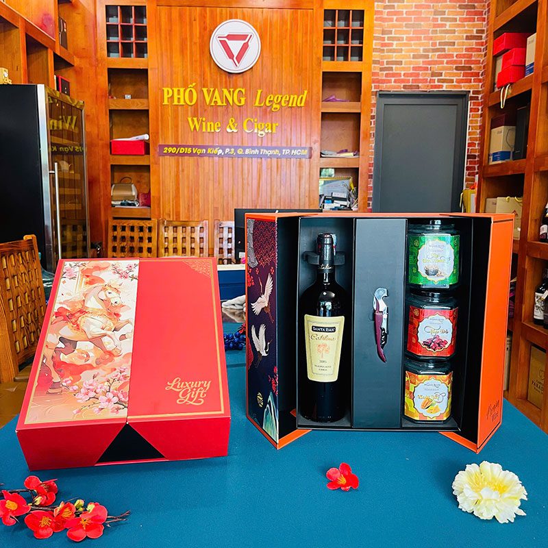Quà Tết Rượu Vang & Hạt Dinh Dưỡng - RN05