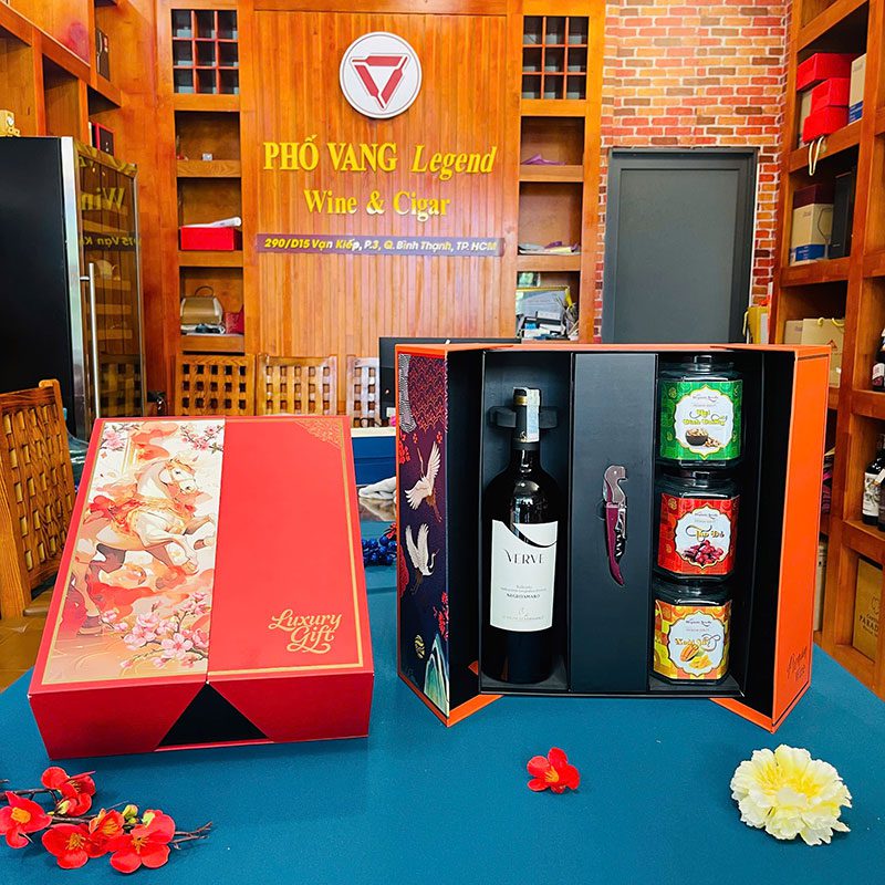 Quà Tết Rượu Vang & Hạt Dinh Dưỡng - RN06