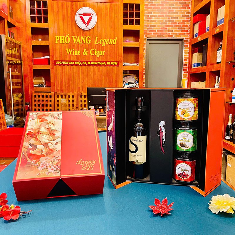 Quà Tết Rượu Vang & Hạt Dinh Dưỡng - RN08