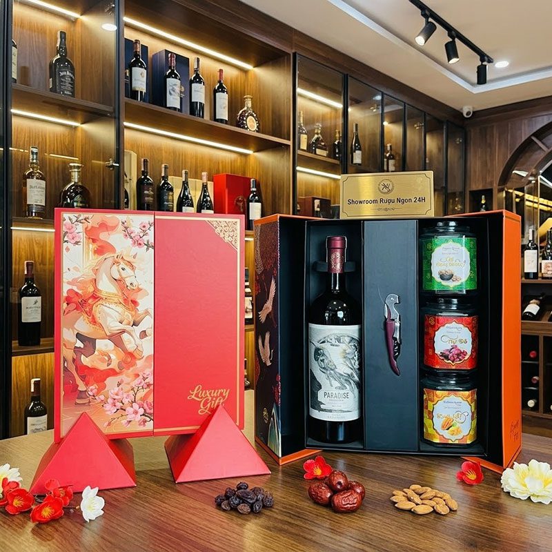 Set Quà Tết Rượu Vang Biếu Sếp