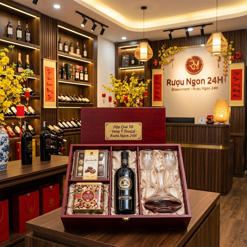 Hộp quà Tết vang Ý 18 độ
